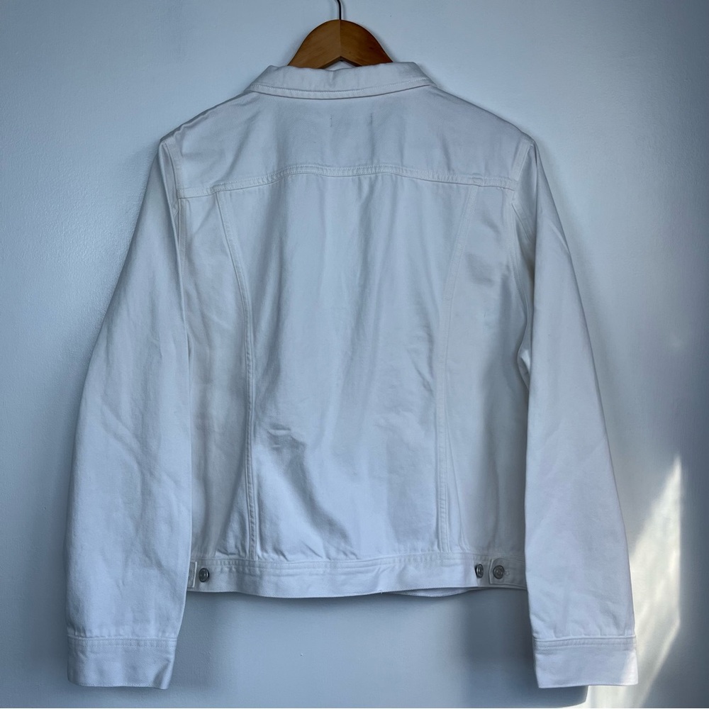 NWT J.Crew Size 2X LDenim blazer-jacket Women’s in white - Picture 7 of 15